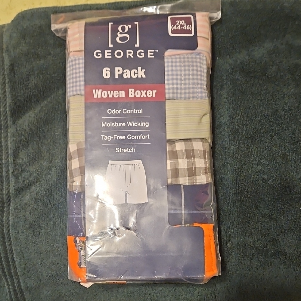 NWT George Multi-Color Woven Boxer Set Of 6